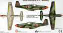 MODEL samolotu MUSTANG P-51 III Zestaw: farby, lakier, klej, pędzle