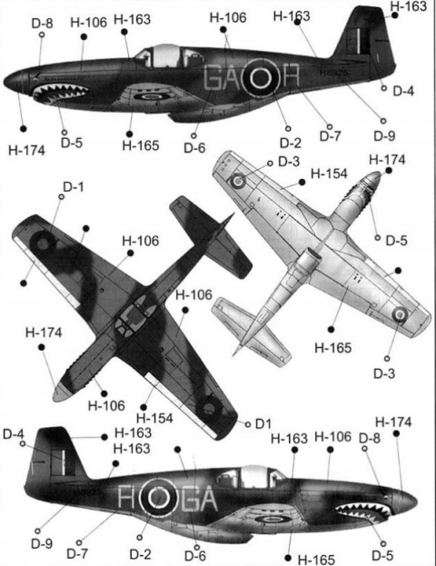 MODEL samolotu do sklejania MUSTANG P-51 III Plastyk Skala 1:72