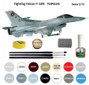 MODEL samolotu do sklejania F-16N FIGHTING FALCON TOPGUN 1:72 farby
