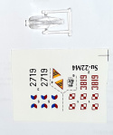 Zestaw 2 modeli samolotów MiG-21 oraz SU-22 + podkład, farbki, pędzelki, klej + ........