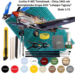 MODEL SAMOLOTU do sklejania Curtiss P-40B Tomahawk Academy Skala 1:72