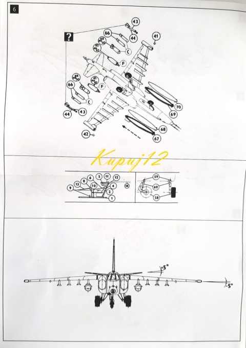 Model samolotu Suchoj Su-25K + farba podkładowa, wash, farby, lakier bezbarwny