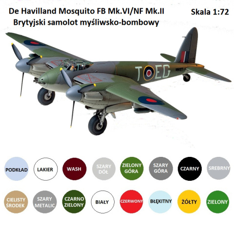 PLASTIKOWY MODEL samolotu De Havilland Mosquito FB Mk.VI Tamiya Skala 1:48 PLASTIKOWY MODEL samolotu De Havilland Mosquito FB Mk.VI Tamiya Skala 1:48