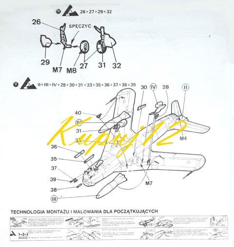 Model do sklejania MIG-17 Fresco. Polskie malowanie Zestaw: farby, lakier
