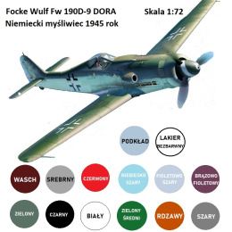 MODEL niemiecki samolot do sklejania Focke Wulf Fw 190D-9 DORA