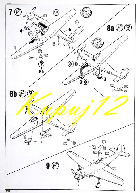 Model do sklejania samolot Focke Wulf Ta 152 H-1+ podkład, lakier, wash, farby
