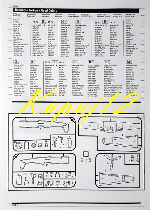 Model do sklejania samolot Focke Wulf Ta 152 H-1+ podkład, lakier, wash, farby