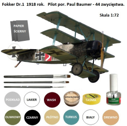 MODEL plastikowego samolotu do sklejania Fokker Dr.1 Smer Skala 1:72