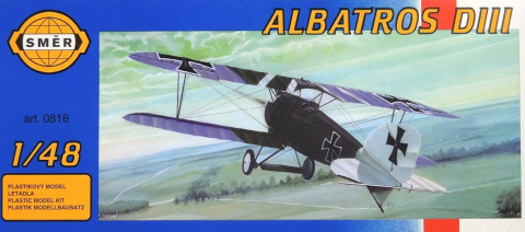 Model samolotu do sklejania w skali 1:48 Albatros DIII + podkład, farby, lakier, wash