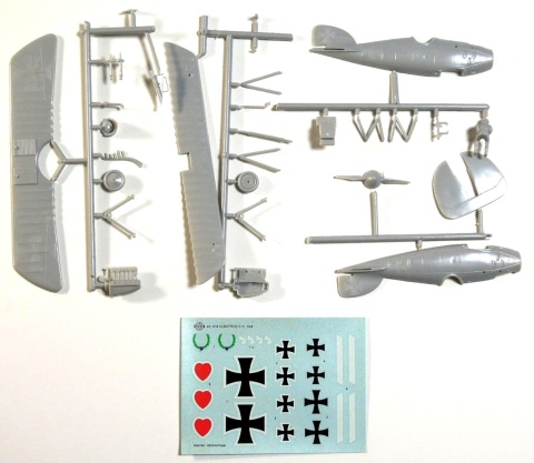 Model samolotu do sklejania w skali 1:48 Albatros DIII + podkład, farby, lakier, wash