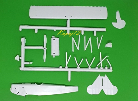Model samolotu do sklejania FOKKER D-VII + podkład, farby, lakier