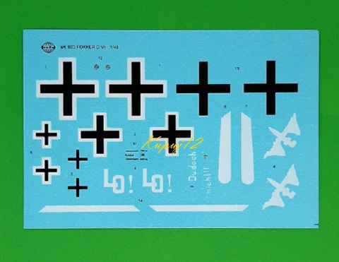 Model samolotu do sklejania FOKKER D-VII + podkład, farby, lakier