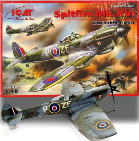 MODEL plastikowy samolot SPITFIRE Mk.XVI Polski Dywizjon 308 + farba modelarska, podklad modelarski, lakier do modeli, wash.... MODEL plastikowy samolot SPITFIRE Mk.XVI Polski Dywizjon 308 + farba modelarska, podklad modelarski, lakier do modeli, wash....