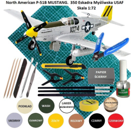 MODEL plastikowy do sklejania P-51B MUSTANG, Plastky Skala 1:72