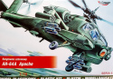Model śmigłowca Apache AH-64A Apache + podkład, farbki, lakier, wash, klej, pędzelki, taśma maskująca, szpachlówka, pap. ścierny
