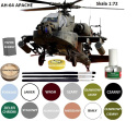 MODEL śmigłowca szturmowego Apache AH-64A Mirage Skala 1:72