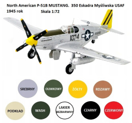 MODEL plastikowy do sklejania P-51B MUSTANG Plastyk Skala 1:72