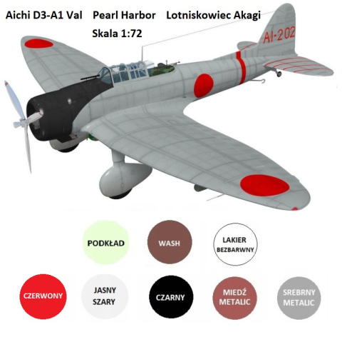 Model samolotu AICHI D3-AI Pearl Harbor + farby.... Model samolotu AICHI D3-AI Pearl Harbor + farby....