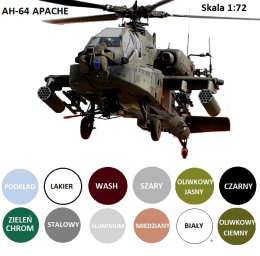 MODEL śmigłowca szturmowgo Apache AH-64A Mirage Skala 1:72