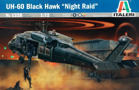 PLASTIKWY MODEL śmigłowc helikopter UH-60 Black Hawk "Night Raid" podkład, farby do modeli, lakier... ZESTAW STARTOWY MODELARZA
