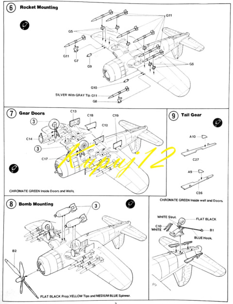 MODEL samolotu do sklejania Corsair F4U-4B Korean War Academy Skala 1:48