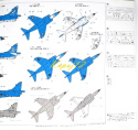 MODEL plastikowego samolotu do sklejania Sea Harrier FRS Mk1. Zestaw - mata, podkład , farby akrylowe do modeli, pędzle ....
