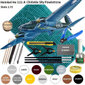 MODEL samolotu do sklejania Heinkel He 111a + mata modelarska, farba do modeli, klej modelarski, lakier ... ZESTAW NA START