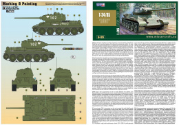 PLASTIKOWY MODEL do sklejania czołg T34/85 RUDY 102 + podkład do modeli, lakier akrylowy do modeli, farba akrylowa do modeli +