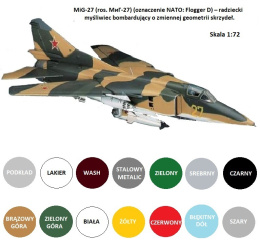 PLASTIKOWY MODEL samolotu do sklejania MiG-27 FLOGGER D Academy Skala 1:72