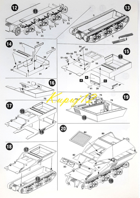 CZOŁG niemiecki pojazd dowodzenia SdKfz 135 Beobachtungswagen RPM Skala 1:35 CZOŁG niemiecki pojazd dowodzenia SdKfz 135 Beobachtungswagen RPM Skala 1:35