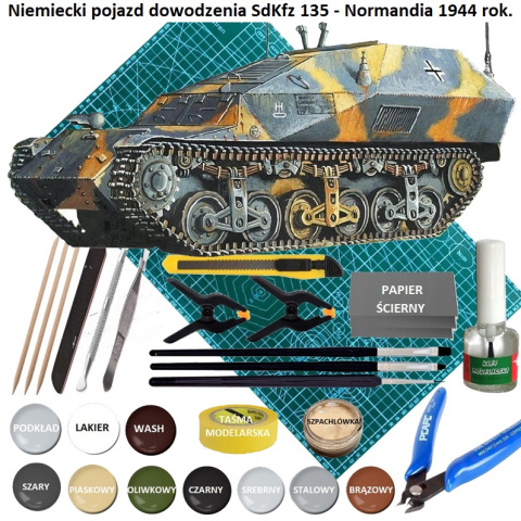CZOŁG niemiecki pojazd dowodzenia SdKfz 135 Beobachtungswagen RPM Skala 1:35 CZOŁG niemiecki pojazd dowodzenia SdKfz 135 Beobachtungswagen RPM Skala 1:35