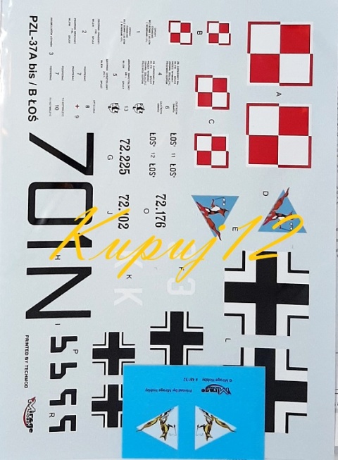 SUPER dokładny plastikowy model polskiego samolotu PZL 37B ŁOŚ Mirage Skala 1:48 SUPER dokładny plastikowy model polskiego samolotu PZL 37B ŁOŚ Mirage Skala 1:48