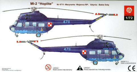 MODEL śmigłowca, helikoptera do sklejania Mi-2 Hoplite Plastyk Skala 1:72 MODEL śmigłowca, helikoptera do sklejania Mi-2 Hoplite Plastyk Skala 1:72