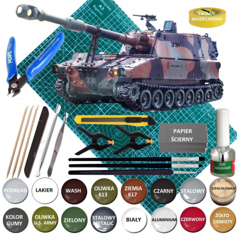 Czołg, amerykańska haubica samobieżna M109 Italeri skala 1:35 6589