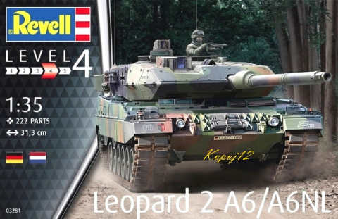 MODEL czołgu do sklejania Leopard 2 A6/A6NL Revell Skala 1:35 03281 MODEL czołgu do sklejania Leopard 2 A6/A6NL Revell Skala 1:35 03281