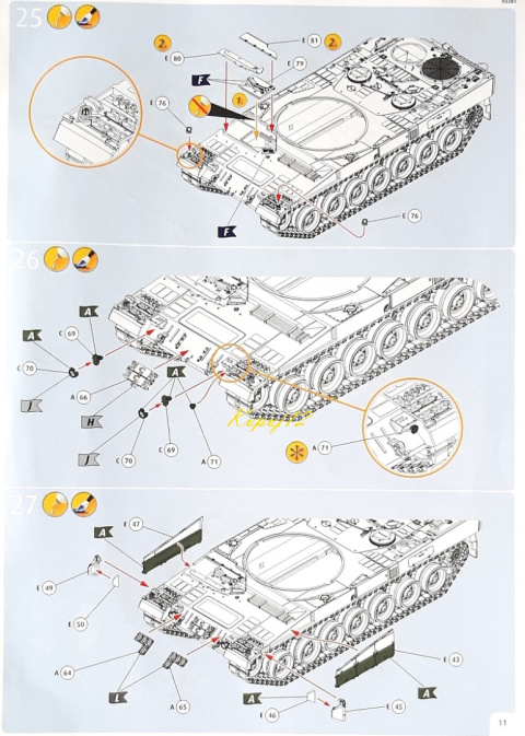 MODEL czołgu do sklejania Leopard 2 A6/A6NL Revell Skala 1:35 03281 MODEL czołgu do sklejania Leopard 2 A6/A6NL Revell Skala 1:35 03281