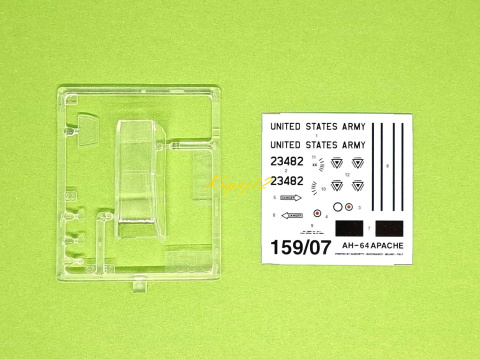 AH-64A APACHE Amerykański szturmowy śmigłowiec Model do sklejania+farby, lakier, klej, pędzle
