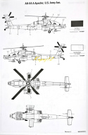 AH-64A APACHE Amerykański szturmowy śmigłowiec Model do sklejania+farby, lakier, klej, pędzle