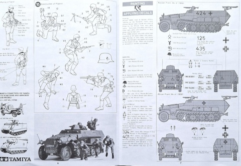 NIEMIECKI transporter opancerzony Hanomag Sdk.Fz.251 + 3 pędzle, klej, farby, podkład, lakier, skala 1:35