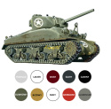 SHERMAN M4A1 Amerykański czołg Plastikowy model do sklejania Podkład, farby SHERMAN M4A1 Amerykański czołg Plastikowy model do sklejania Podkład, farby