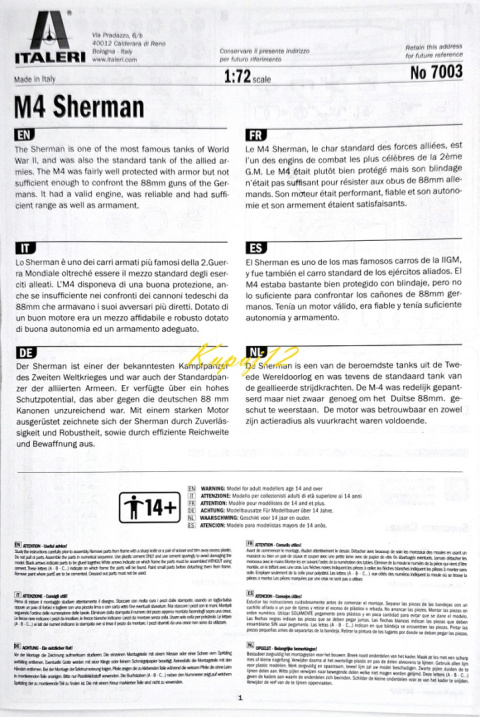 SHERMAN M4A1 Amerykański czołg Plastikowy model do sklejania Podkład, farby SHERMAN M4A1 Amerykański czołg Plastikowy model do sklejania Podkład, farby