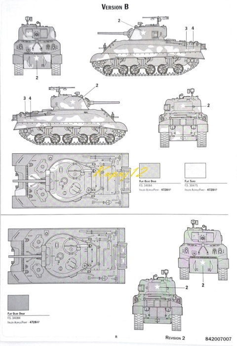 SHERMAN M4A1 Amerykański czołg Zestaw, mata, farby, klej pędzle, narzędzia SHERMAN M4A1 Amerykański czołg Zestaw, mata, farby, klej pędzle, narzędzia