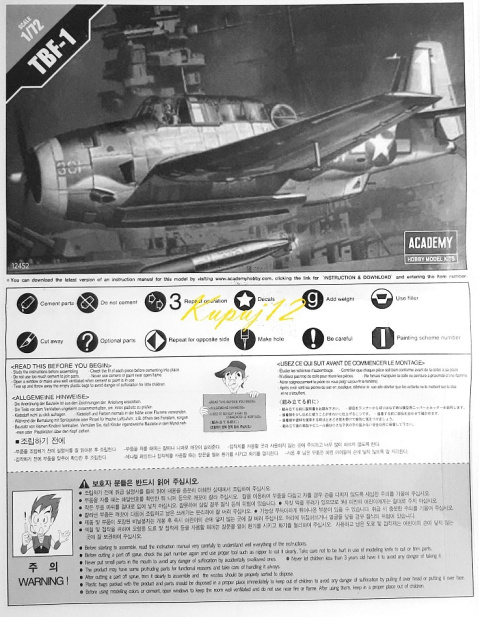 MODEL amerykańskiego samolotu torpedowo-bombowego Grumman TBF-1 Avenger + farby, klej, pędzle, podkład i inne dodatki....... MODEL amerykańskiego samolotu torpedowo-bombowego Grumman TBF-1 Avenger + farby, klej, pędzle, podkład i inne dodatki.......