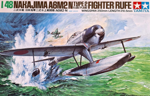 NAKAJIMA A6M2-N plastikowy model do sklejania samolotu+ mata modelarska A3, klej, pędzel x3, farby, lakier