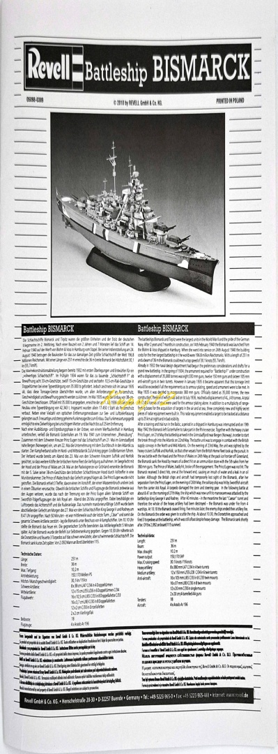 OKRĘT, niemiecki pancernik , Bismarck skala 1:700+ zestaw farb modelarskich z fabą podkładową....