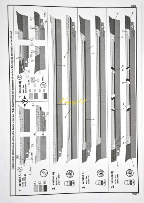 OKRĘT, niemiecki pancernik , Bismarck skala 1:700+ zestaw farb modelarskich z fabą podkładową....