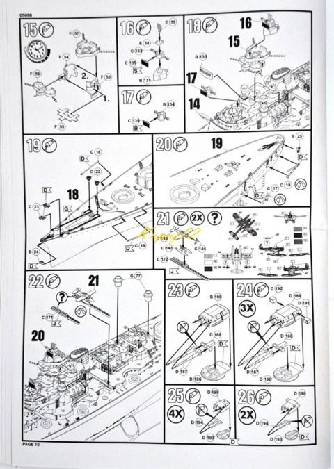 OKRĘT, niemiecki pancernik , Bismarck skala 1:700+ zestaw farb modelarskich z fabą podkładową....