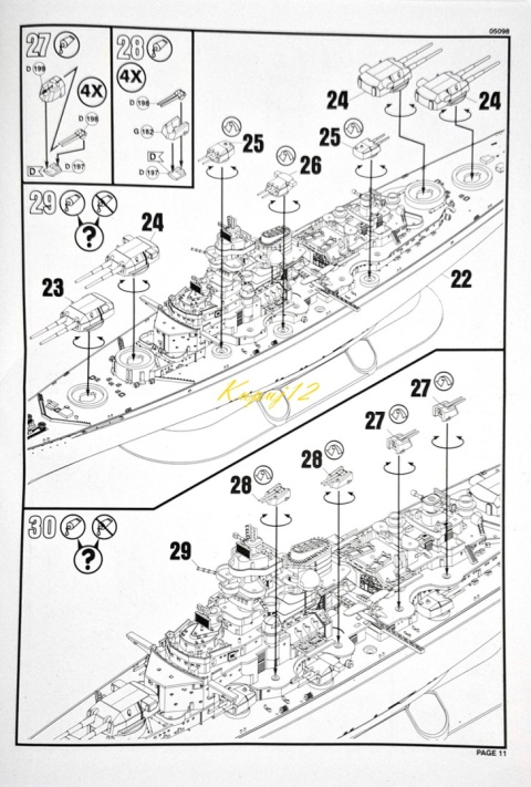OKRĘT, niemiecki pancernik , Bismarck skala 1:700+ zestaw farb modelarskich z fabą podkładową....