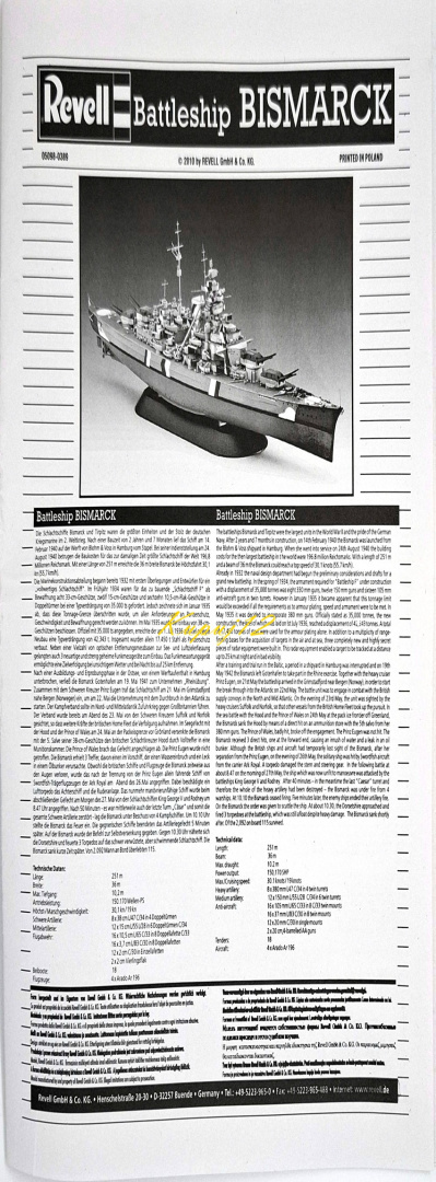OKRĘT, niemiecki pancernik , Bismarck skala 1:700+ zestaw farb modelarskich z fabą podkładową....