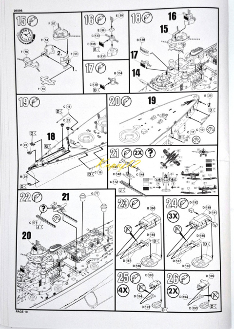 OKRĘT, niemiecki pancernik , Bismarck skala 1:700+ zestaw farb modelarskich z fabą podkładową....